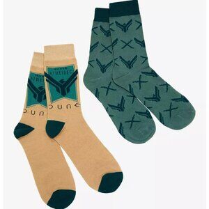 New DUNE House Atreides Crew Socks – 2 pair – Shoe size 6-1/2-12